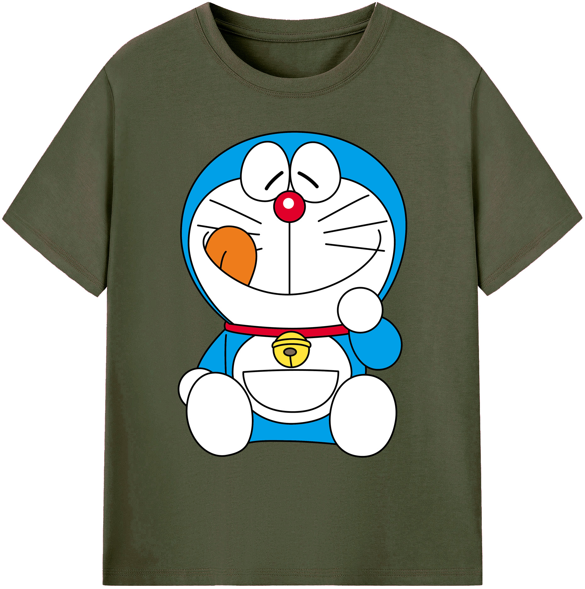 （画像用） ドラえもん Doraemon 綿100％ メンズ半袖Tシャツ｜肌触りやわらか＆通気性